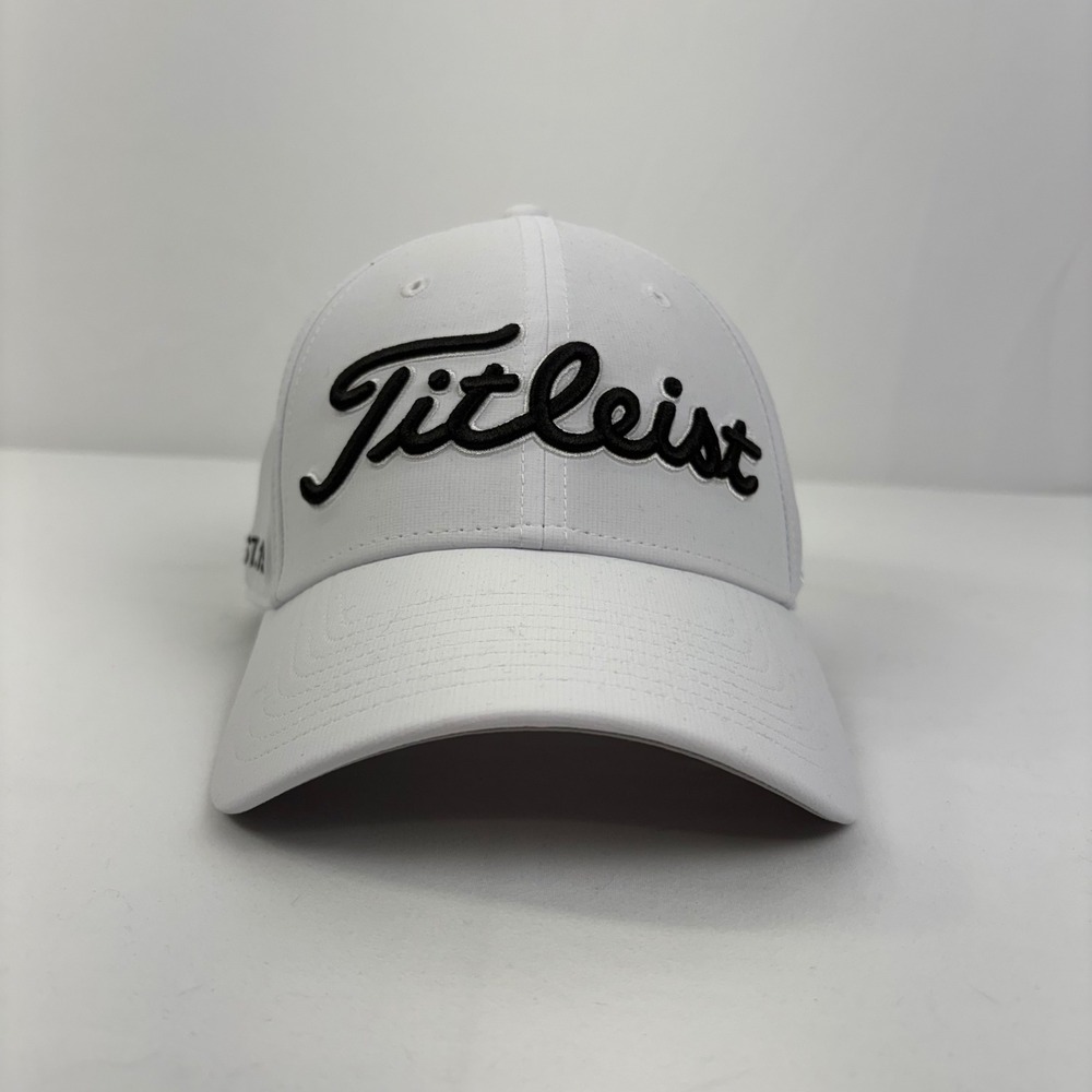 Titleist Tour‎ Performance Golf Cap Hat White Adjustable 4-Way Stretch NWT